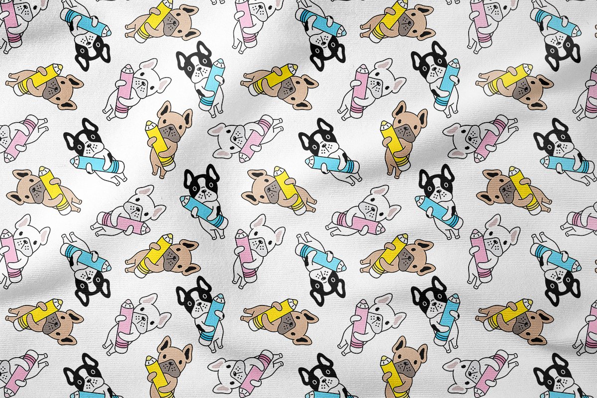 Ellerinde Kalem Tutan French Bulldog Köpekler