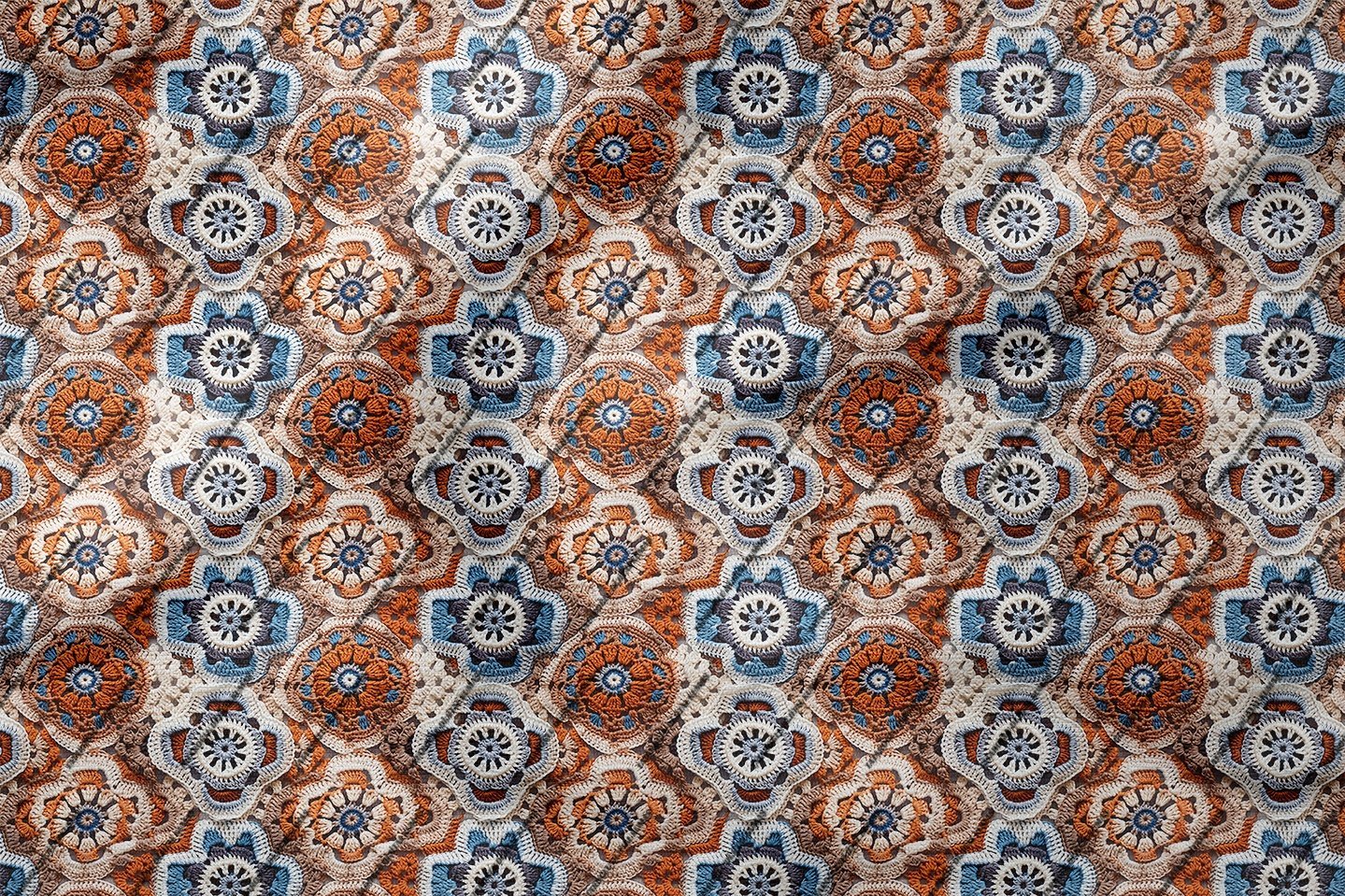 3D Renkli Örgü Çiçek Desenli Çok Amaçlı Dekoratif Tasarım Dijital Baskı Kumaş