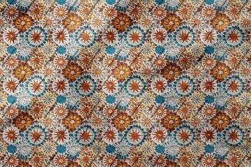 3D Renkli Örgü Çiçek Desenli Çok Amaçlı Dekoratif Tasarım Dijital Baskı Kumaş