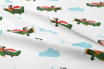 Bulutlar Arasında Helikopterli Köpek
