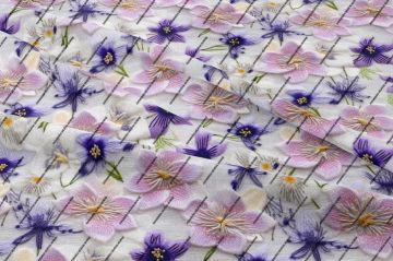 3D Renkli Çiçek Desenli Çok Amaçlı Dekoratif Tasarım Dijital Baskı Kumaş