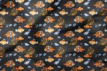 Siyah Zeminli Balık Nemo