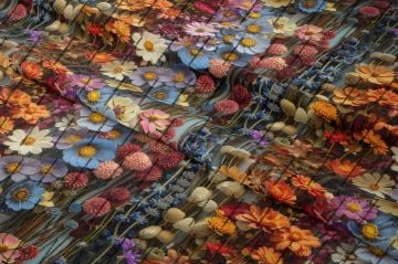 3D Colorful Flower Patterned Multi-Purpose Decorative Design Digital Printing Fabric