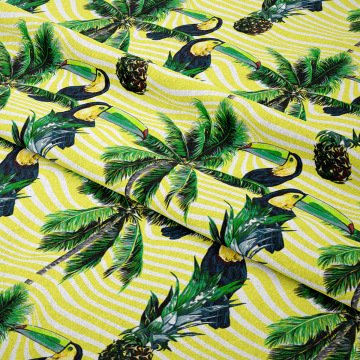 Yellow Parrot Fabric