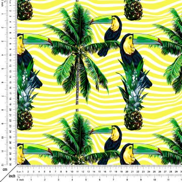 Yellow Parrot Fabric