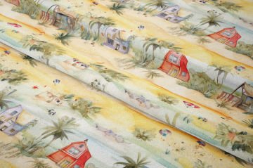 Yazlık Sahil Evleri Dekoratif Kumaş