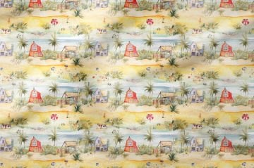 Yazlık Sahil Evleri Dekoratif Kumaş