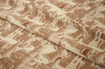 Kumdan Kale Desenli Dekoratif Kumaş