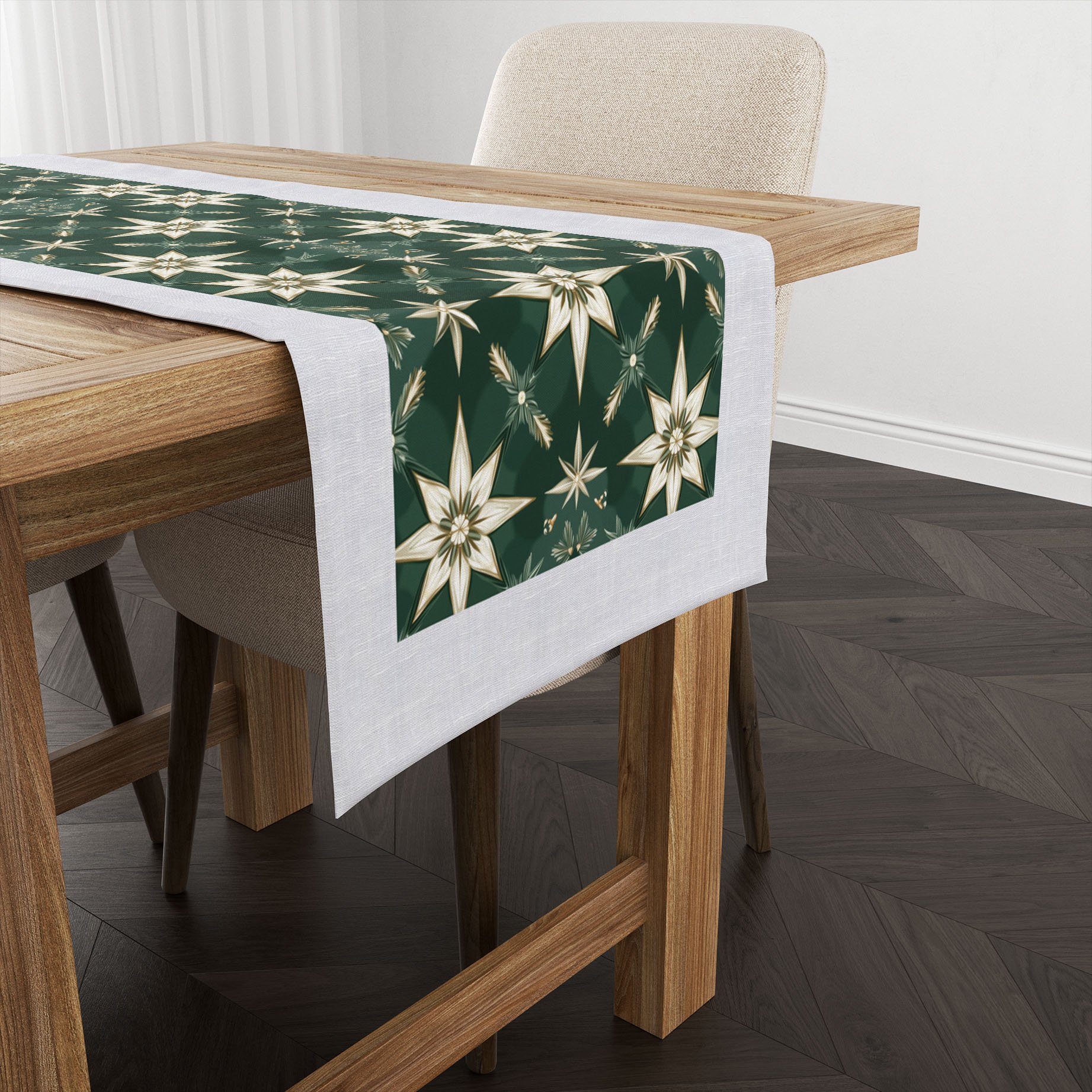 Yılbaşı Koleksiyonu- Yılbaşı Runner Dikişsiz Panel Kumaş