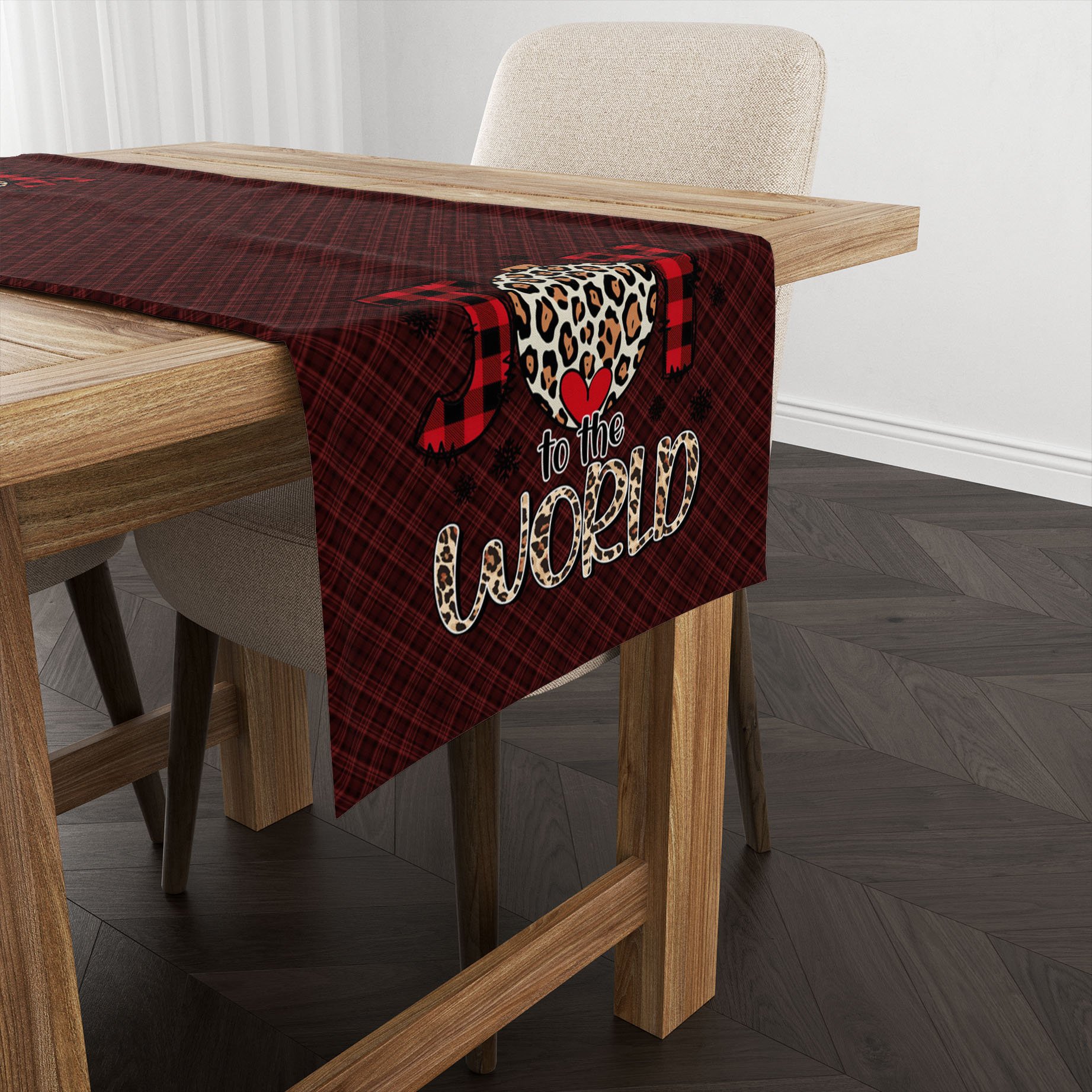 Yılbaşı Koleksiyonu- Yılbaşı Runner Dikişsiz Panel Kumaş