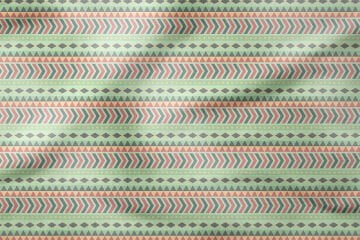Multicolored Ethnic Pattern with Soft Green Background