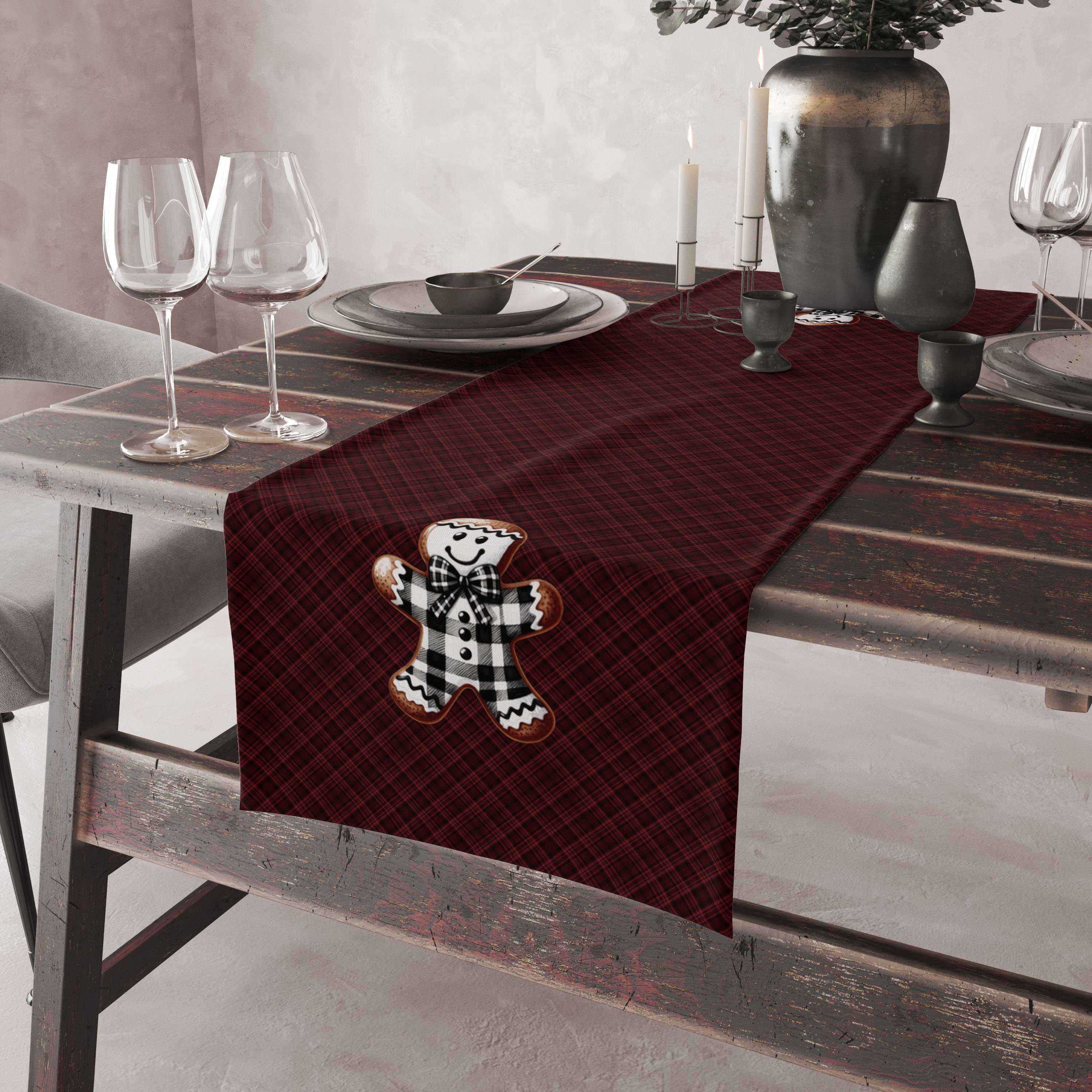 Yılbaşı Koleksiyonu- Yılbaşı Runner Dikişsiz Panel Kumaş