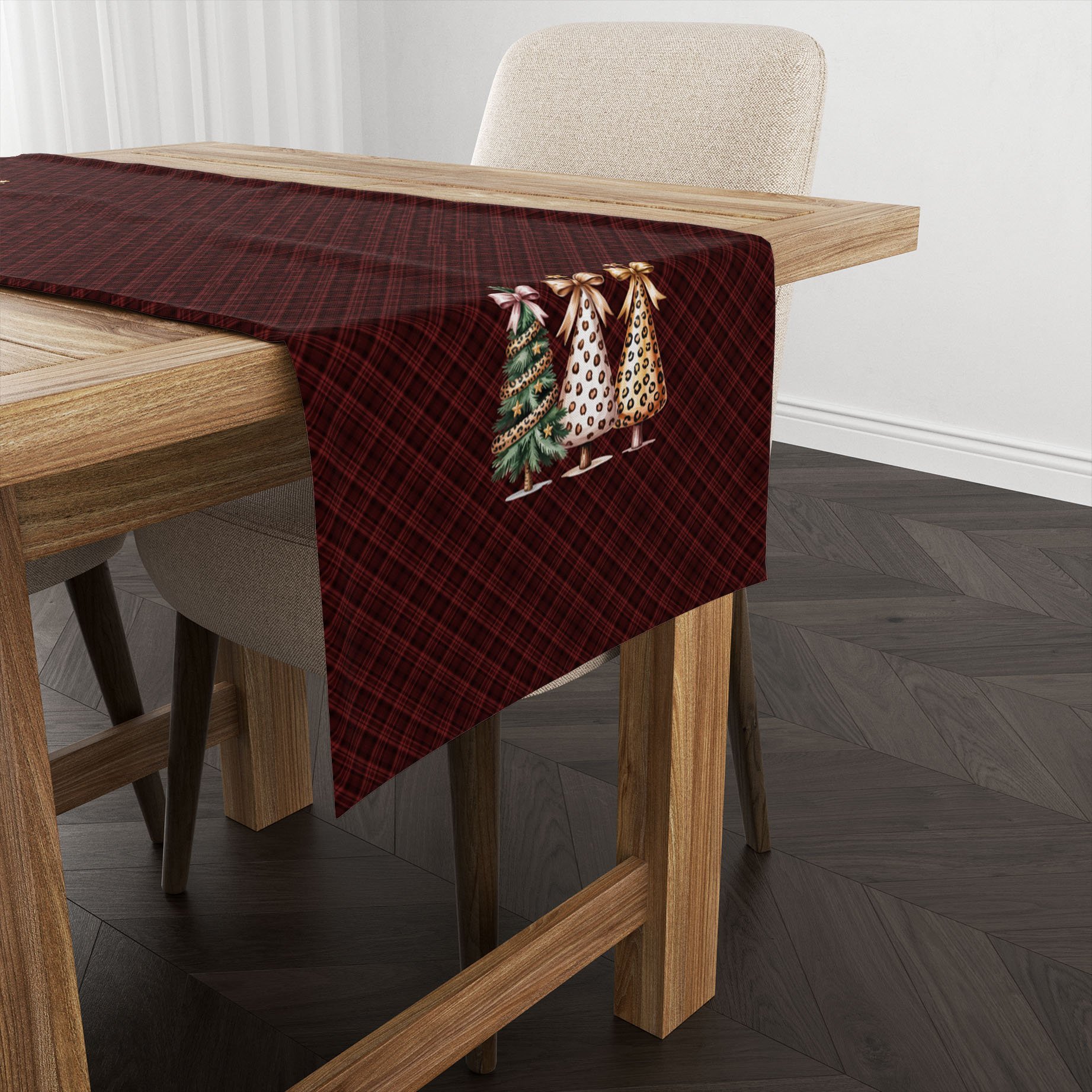 Yılbaşı Koleksiyonu- Yılbaşı Runner Dikişsiz Panel Kumaş