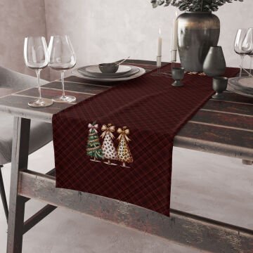 Yılbaşı Koleksiyonu- Yılbaşı Runner Dikişsiz Panel Kumaş