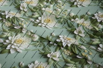 3D Renkli Çiçek Desenli Çok Amaçlı Dekoratif Tasarım Dijital Baskı Kumaş