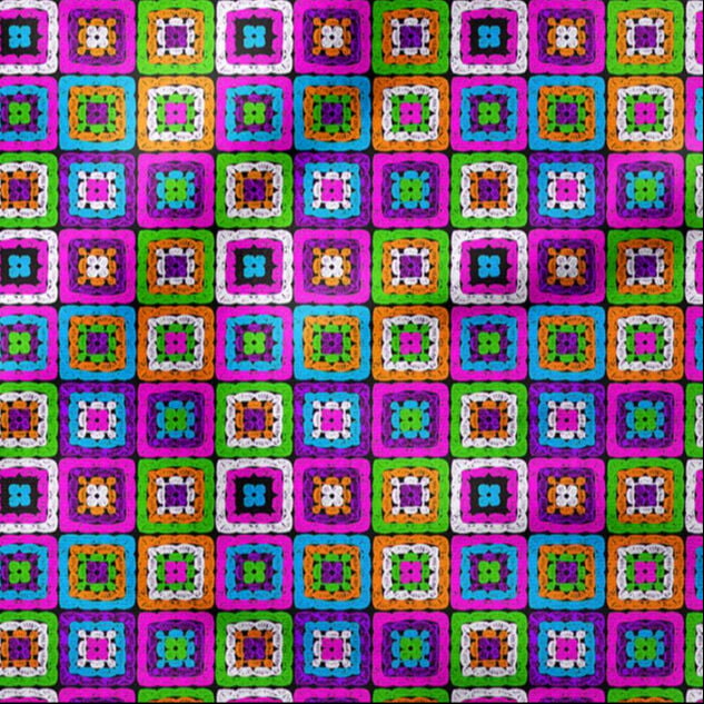 Patchwork Motif Desenli Dijital Baskılı Kumaş