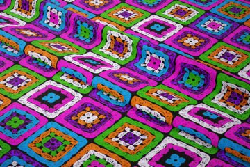 Patchwork Motif Desenli Dijital Baskılı Kumaş