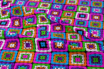 Patchwork Motif Desenli Dijital Baskılı Kumaş