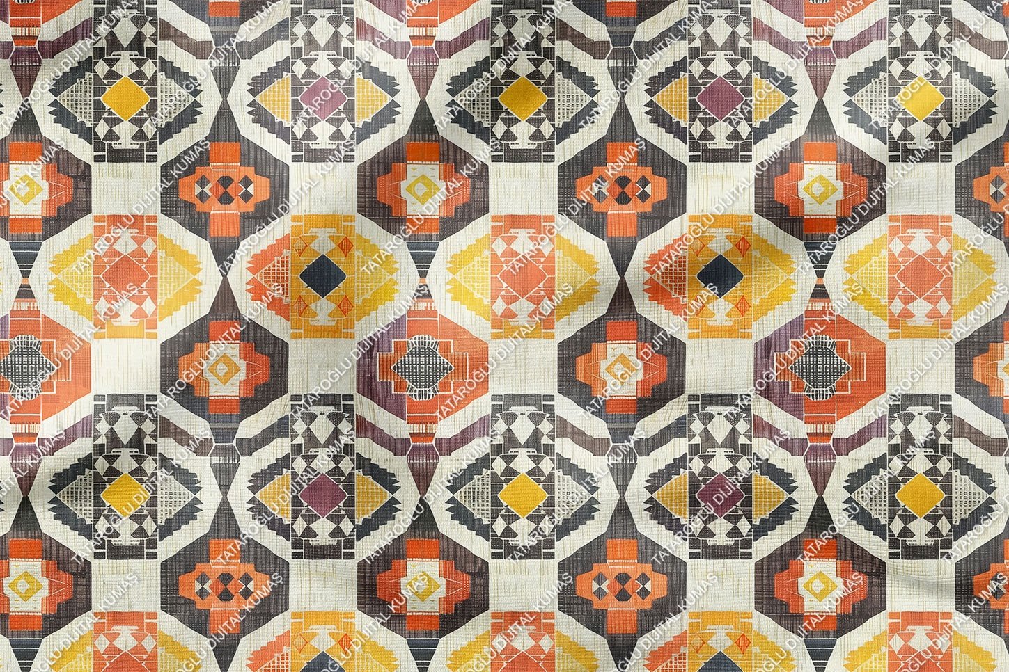 Yaz Koleksiyonu-İskandinav Geometrik Çok Amaçlı Dekoratif Dijital Baskı Kumaş