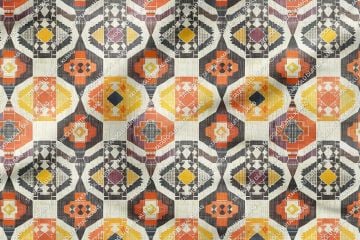 Yaz Koleksiyonu-İskandinav Geometrik Çok Amaçlı Dekoratif Dijital Baskı Kumaş