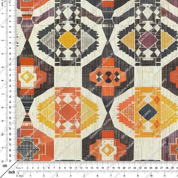Yaz Koleksiyonu-İskandinav Geometrik Çok Amaçlı Dekoratif Dijital Baskı Kumaş