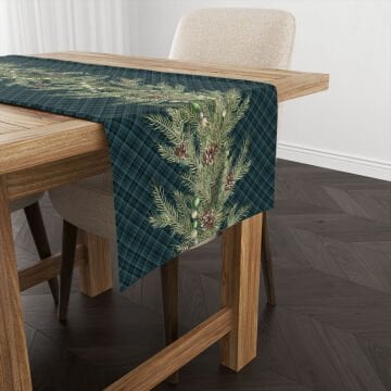 Yılbaşı Koleksiyonu- Yılbaşı Runner Dikişsiz Panel Kumaş