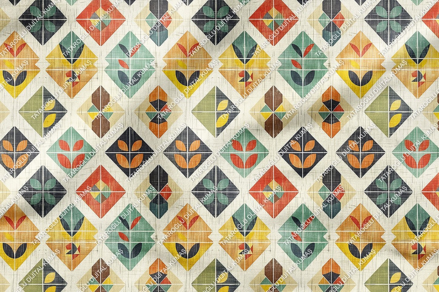 Yaz Koleksiyonu-İskandinav Geometrik Çok Amaçlı Dekoratif Dijital Baskı Kumaş