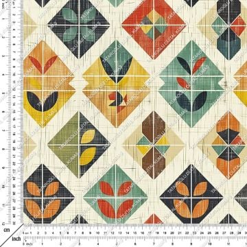 Yaz Koleksiyonu-İskandinav Geometrik Çok Amaçlı Dekoratif Dijital Baskı Kumaş