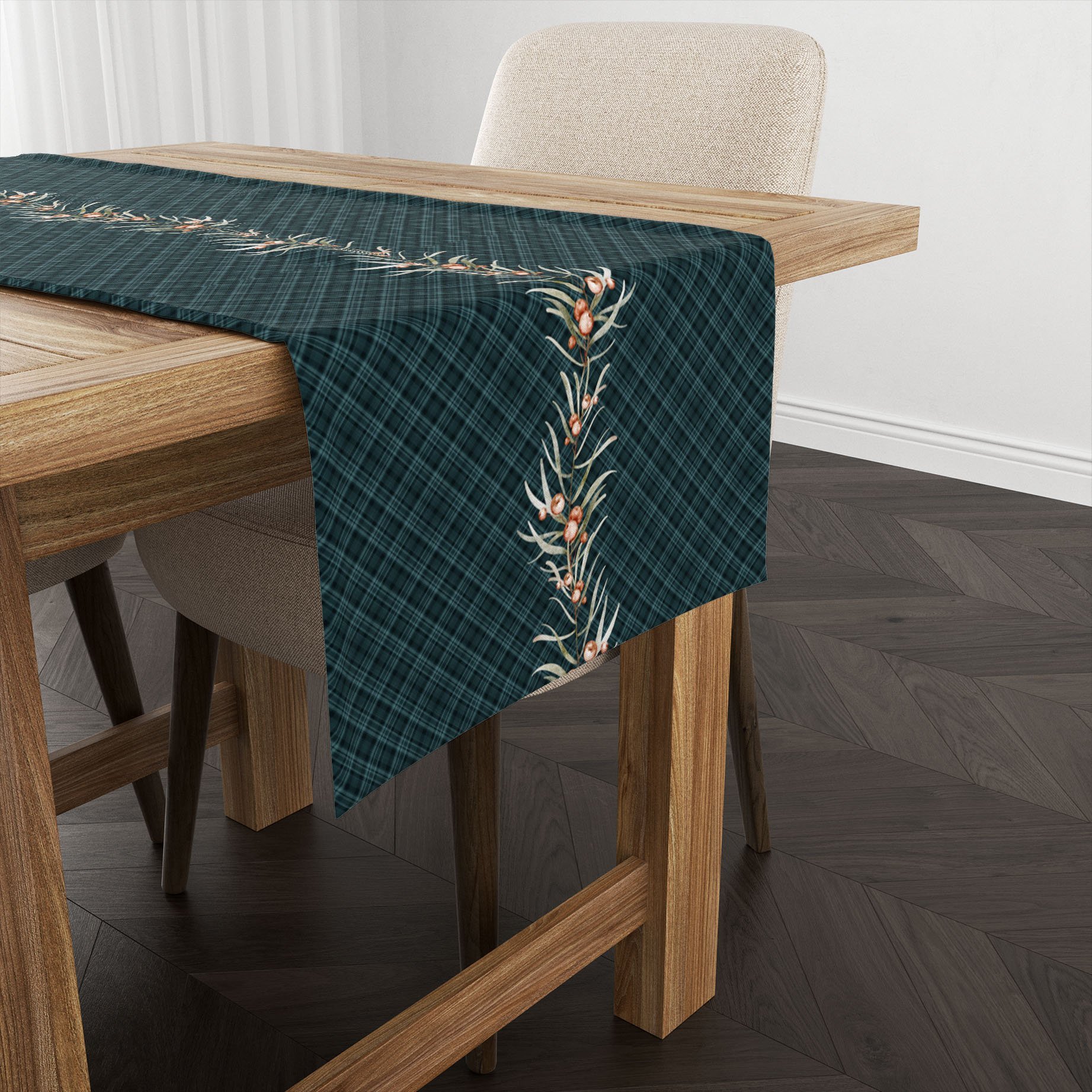 Yılbaşı Koleksiyonu- Yılbaşı Runner Dikişsiz Panel Kumaş