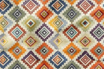 Yaz Koleksiyonu-İskandinav Geometrik Çok Amaçlı Dekoratif Dijital Baskı Kumaş