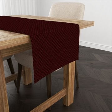 Yılbaşı Koleksiyonu- Yılbaşı Ekose Runner Dikişsiz Panel Kumaş