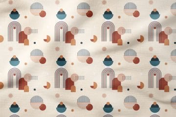 Stilize Boho Geometrik Desen