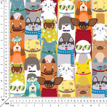 Mixed Animal Pattern Digital Printed Fabric