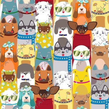 Mixed Animal Pattern Digital Printed Fabric