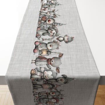 Yılbaşı Koleksiyonu- Yılbaşı Runner Dikişsiz Panel Kumaş