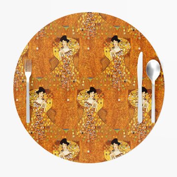 Gustav Klimt'in Altın Giymiş Kadın Supla 3'lü Set Dikilmemiş