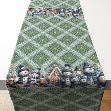 Yılbaşı Koleksiyonu- Yılbaşı Runner Dikişsiz Panel Kumaş