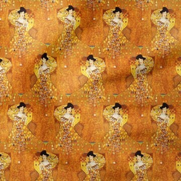 Gustav Klimt Adele Bloch-Bauer Portre Tasarım Kumaş