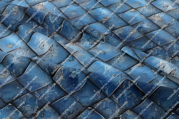 Blue Glam Glitter Göz Alıcı Mavi Parıltı Koleksiyonu, Art Deco Çok Amaçlı Dekoratif Dijital Baskı Kumaş-1