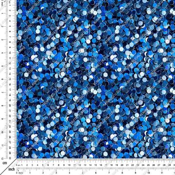 Blue Glam Glitter Göz Alıcı Mavi Parıltı Koleksiyonu,  Art Deco Çok Amaçlı Dekoratif Dijital Baskı Kumaş-3
