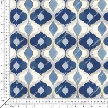 Blue Glam Glitter Göz Alıcı Mavi Parıltı Koleksiyonu, Art Deco Çok Amaçlı Dekoratif Dijital Baskı Kumaş-4