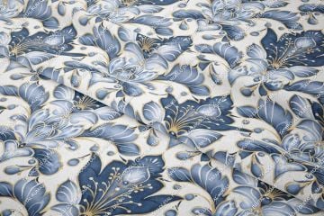 Blue Glam Glitter Göz Alıcı Mavi Parıltı Koleksiyonu,  Art Deco Çok Amaçlı Dekoratif Dijital Baskı Kumaş-5