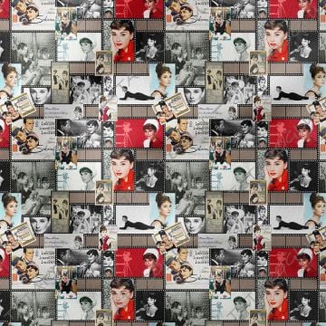 Audrey Hepburn Film Afişli Dijital Baskılı Kumaş(SONBAHAR İNDİRİMİ)