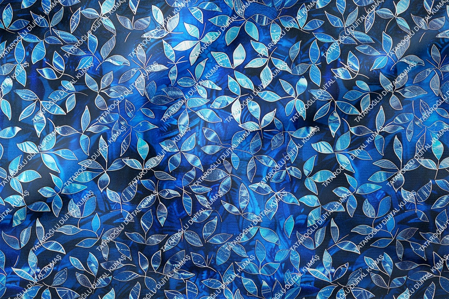 Blue Glam Glitter Göz Alıcı Mavi Parıltı Koleksiyonu,  Art Deco Çok Amaçlı Dekoratif Dijital Baskı Kumaş-7
