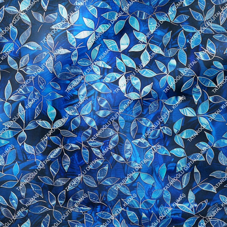 Blue Glam Glitter Göz Alıcı Mavi Parıltı Koleksiyonu,  Art Deco Çok Amaçlı Dekoratif Dijital Baskı Kumaş-7