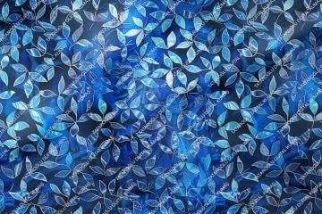 Blue Glam Glitter Göz Alıcı Mavi Parıltı Koleksiyonu,  Art Deco Çok Amaçlı Dekoratif Dijital Baskı Kumaş-7
