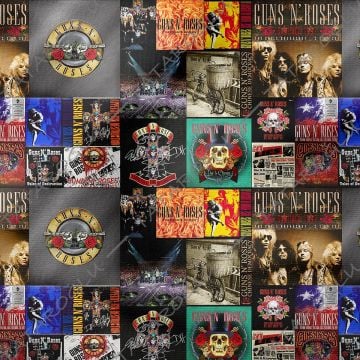 Guns N'roses Klasik Rock Albüm Kapakları Desenli Kumaş(SONBAHAR İNDİRİMİ)