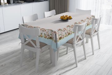 Happy Easter Paskalya Koleksiyonu-  Masa Örtüsü Dikişsiz 140x180