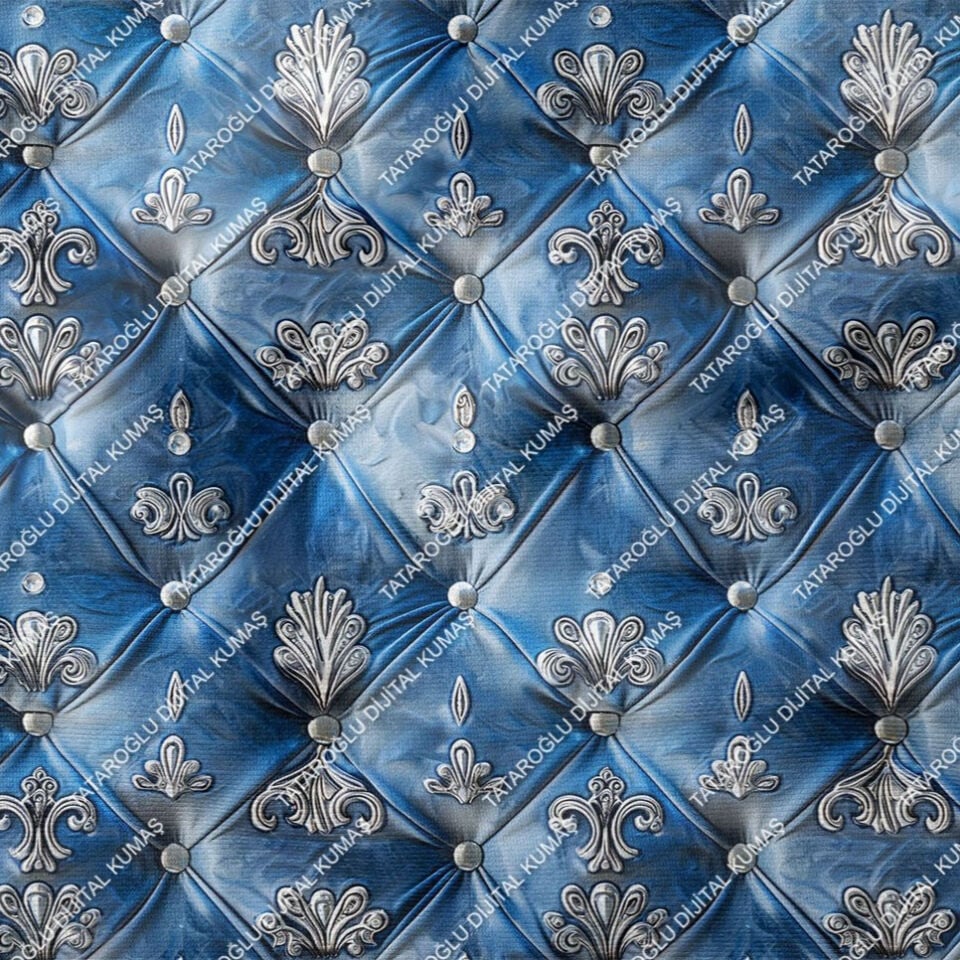 Blue Glam Glitter Göz Alıcı Mavi Parıltı Koleksiyonu, Art Deco Çok Amaçlı Dekoratif Dijital Baskı Kumaş-11