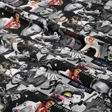 Patchwork Elvis Presley Konser Fotoğrafları Dijital Baskılı Kumaş(SONBAHAR İNDİRİMİ)